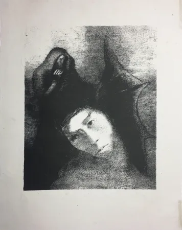 Lithographie Redon - LA TENTATION DE SAINT-ANTOINE (Planche XVIII, 3ème série) 1896