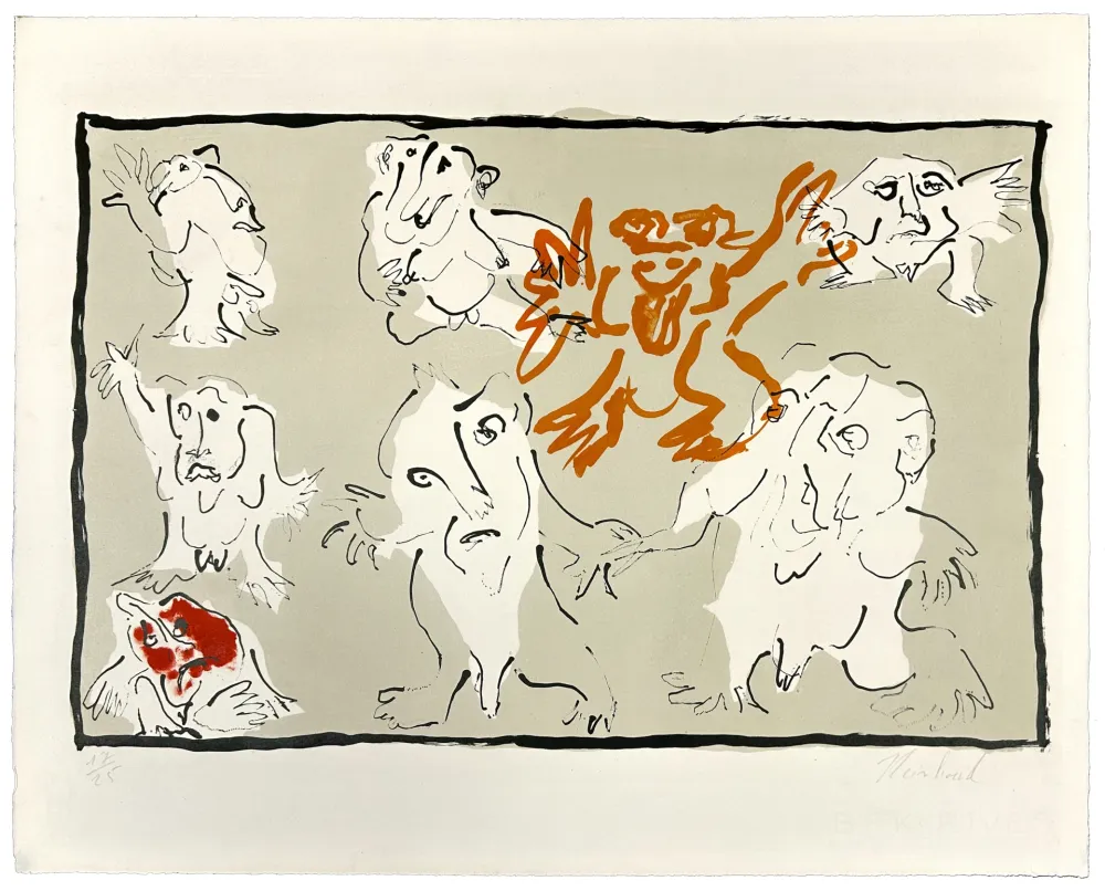 Lithographie Reinhoud - C'est la vie