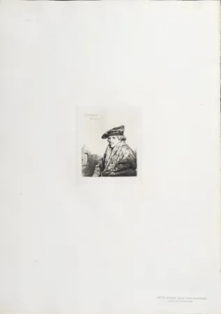 Heliogravüre Rembrandt - Jeune Homme assis réfléchissant