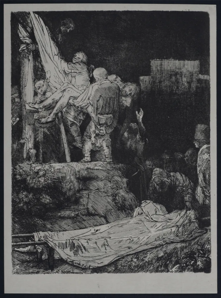 Heliogravüre Rembrandt - La descente de croix aux flambeaux