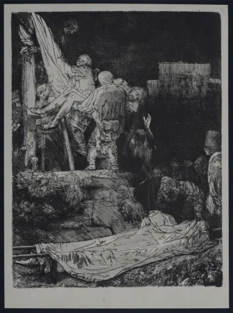 Heliogravüre Rembrandt - La descente de croix aux flambeaux