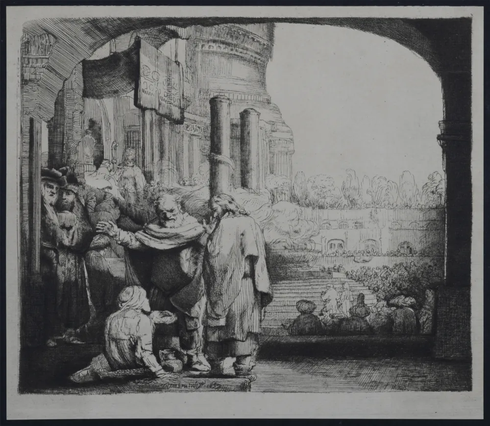 Heliogravüre Rembrandt - Saint Pierre guérissant le paralytique