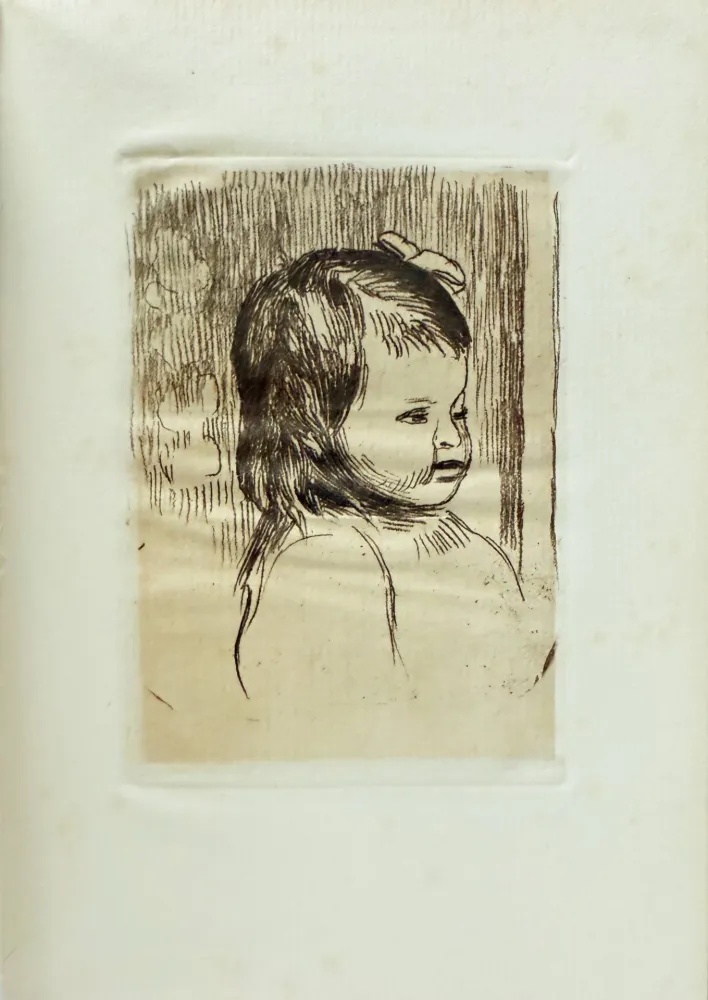 Lithographie Renoir - Buste d'enfant, tourné à droite (Claude Renoir)