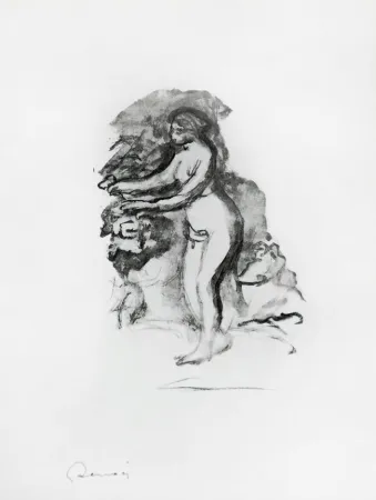 Lithographie Renoir - 	Femme au cep de vigne (Woman by the Grapevine)