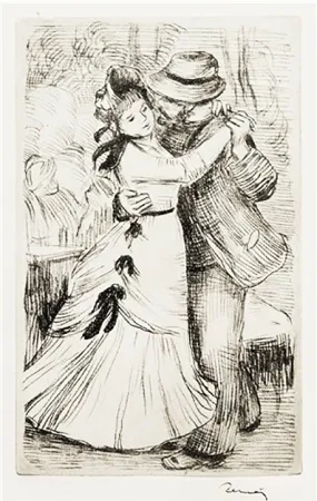 Stich Renoir - LA DANSE À LA CAMPAGNE (1890)