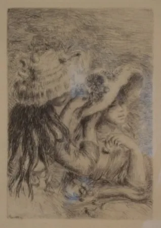 Stich Renoir - Le Chapeau Épinglé. La Fille de Berthe Morisot et sa Cousine.