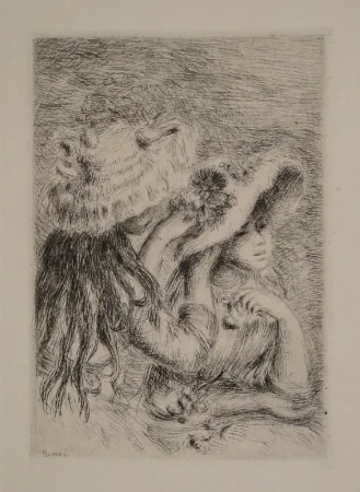 Stich Renoir - Le Chapeau Épinglé. La Fille de Berthe Morisot et sa Cousine