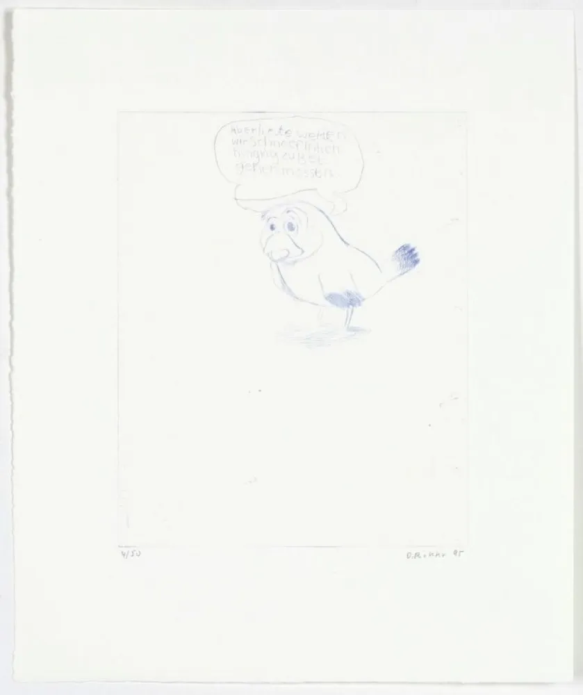 Kaltnadelradierung Richter - Little Doggy