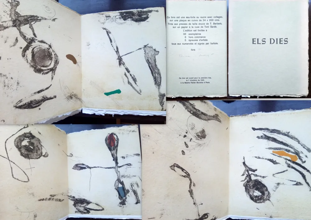 Radierung Riera I Arago - Els dies (Livre d'artiste)