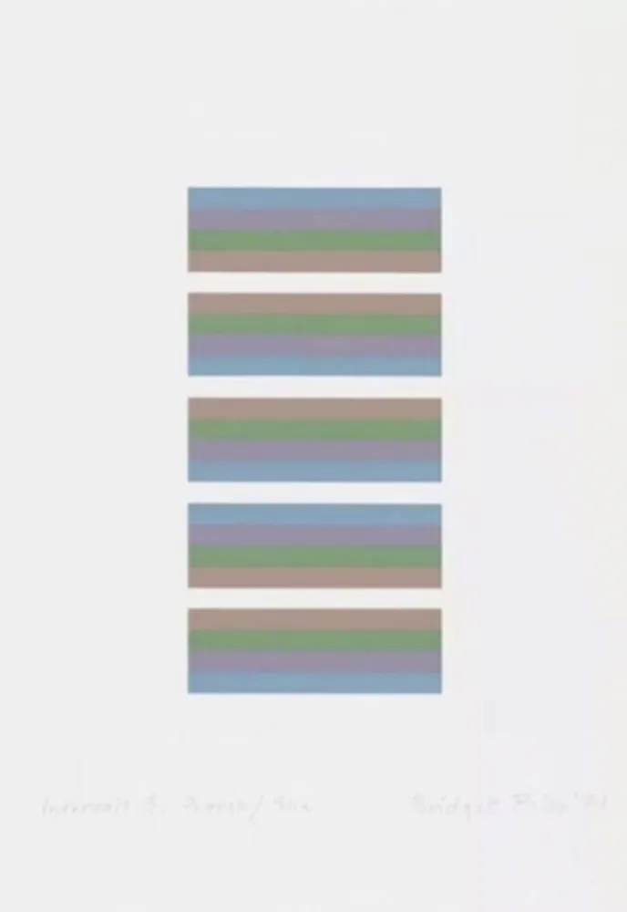 Siebdruck Riley - Intervals 3 - Orange / Blue