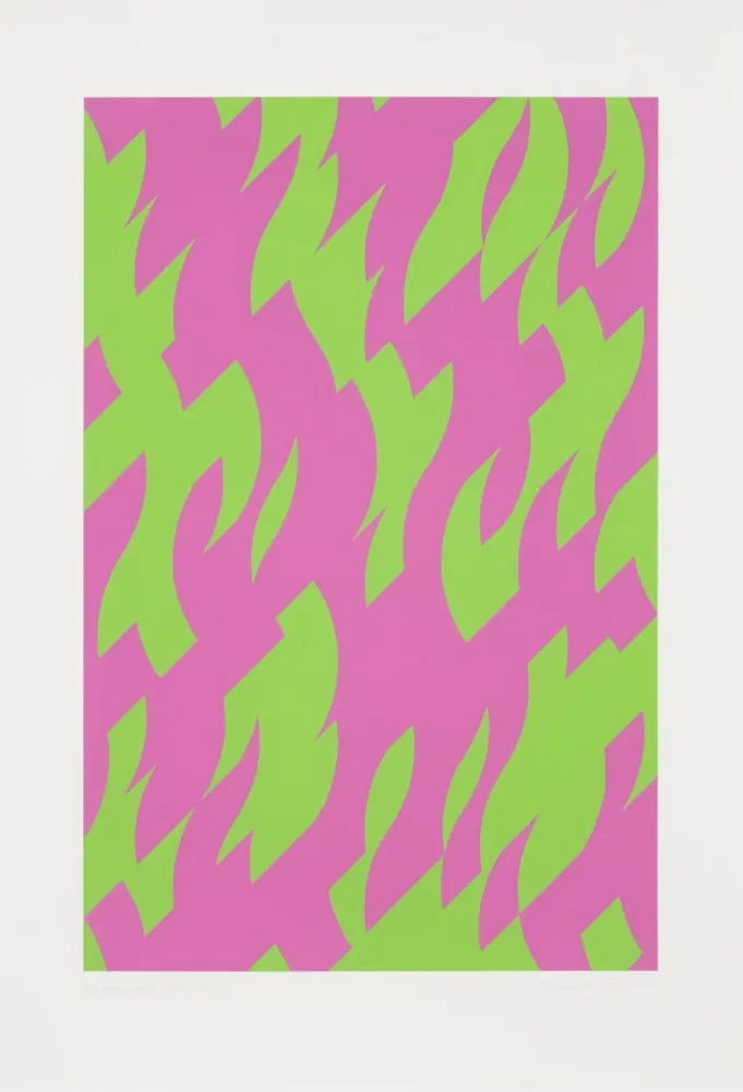Siebdruck Riley - Magenta and Green