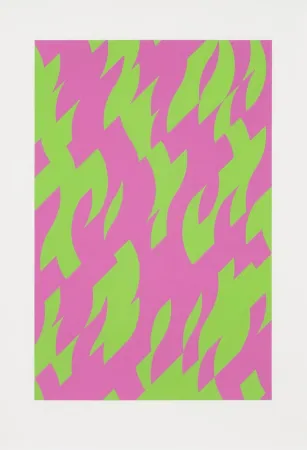 Siebdruck Riley - Magenta and Green