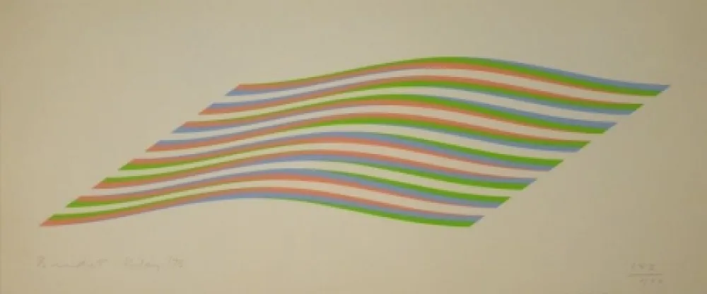 Siebdruck Riley - Untitled (Waves)