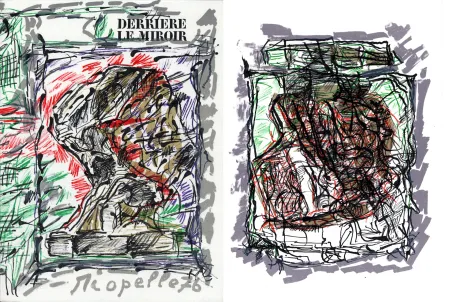 Illustriertes Buch Riopelle - Derrière le Miroir n° 218. RIOPELLE. 4 LITHOGRAPHIES ORIGINALES. Mars 1976.