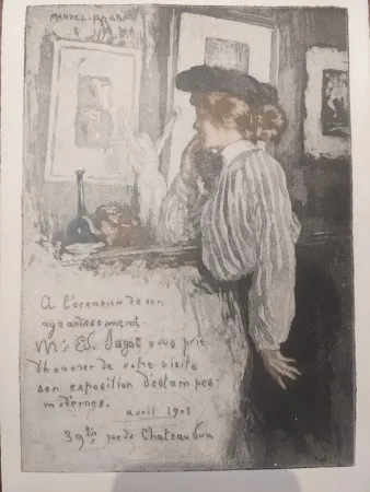 Aquatinta Robbe - Untitled (Invitation to an exhibition)