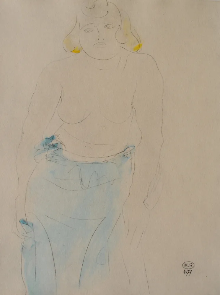 Stich Rodin - Belle femme aux seins nus