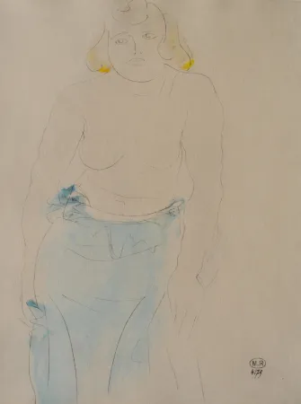 Stich Rodin - Belle femme aux seins nus