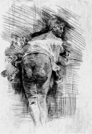 Radierung Rops - Appel aux masses