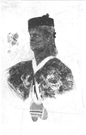 Radierung Rops - La femme au boléro