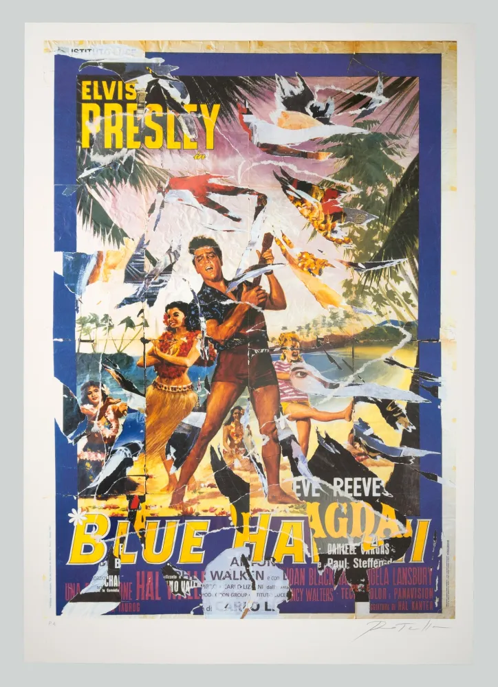 Siebdruck Rotella - Blue Hawaii