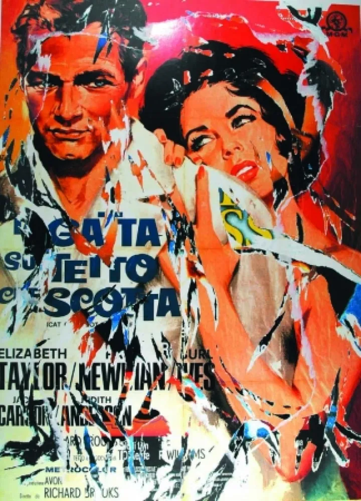 Siebdruck Rotella - La gatta sul tetto che scotta