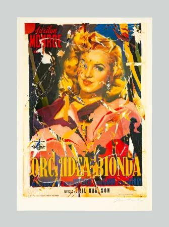 Siebdruck Rotella - Orchidea bionda