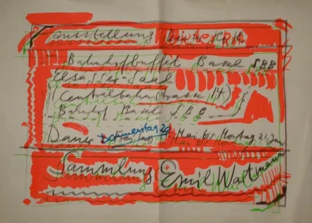 Siebdruck Roth - „Ausstellung Dieter Roth / Bahnhofbuffet Basel SBB...