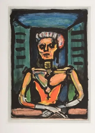 Aquatinta Rouault - Fière, autant qu' un vivant, da sa noble stature...