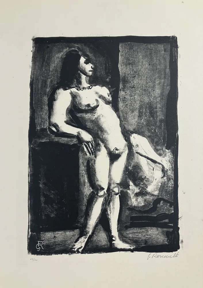 Lithographie Rouault - Fille, 1926