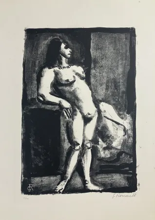 Lithographie Rouault - Fille, 1926