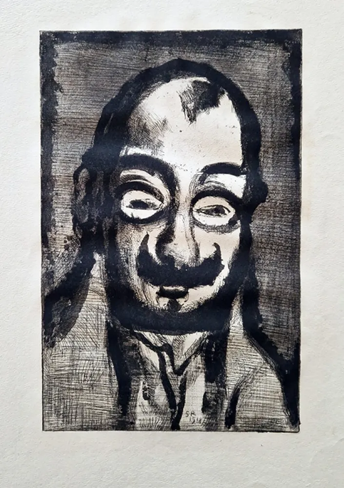 Aquatinta Rouault - Le politicard