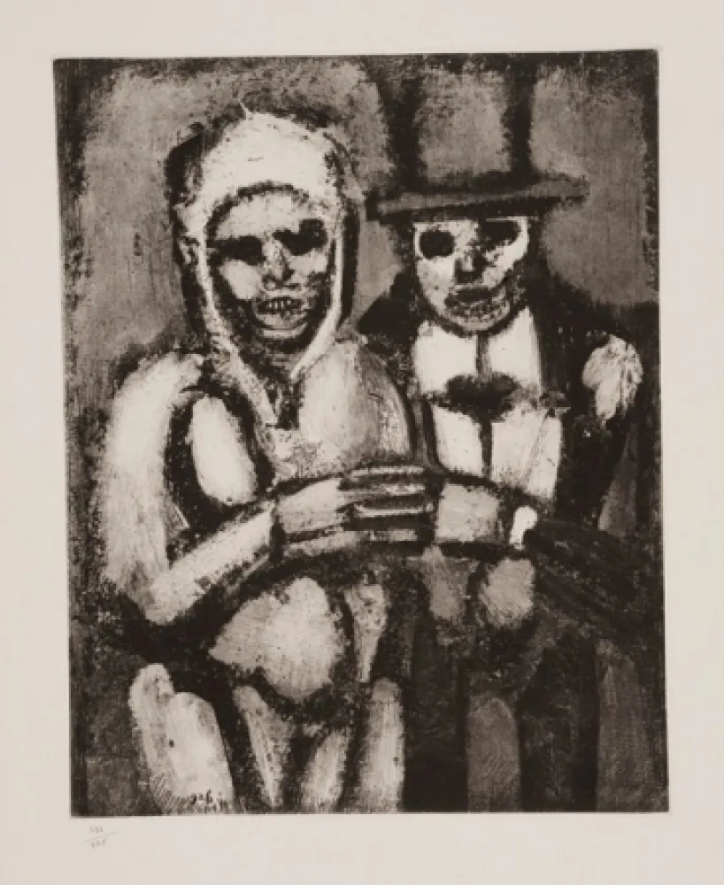 Aquatinta Rouault - Les deux bonnes soeurs