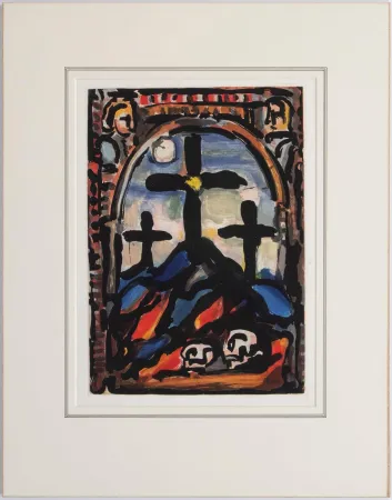 Aquatinta Rouault - Les tres croix
