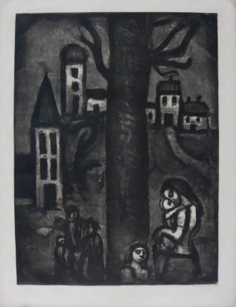 Radierung Und Aquatinta Rouault - The Neighborhood of The Long Suffering
