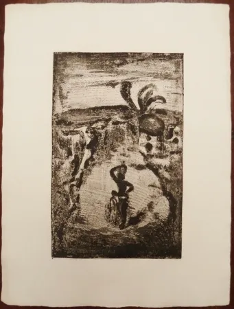 Holzschnitt Rouault - Village en Jamaïque