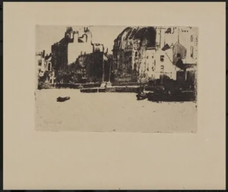 Radierung Roussel - Chelsea Palaces (black-and-white version)