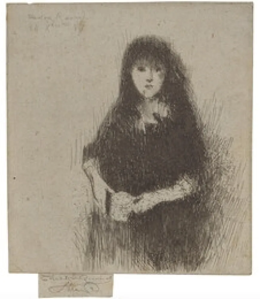 Radierung Roussel - Portrait of a Little Spanish Girl