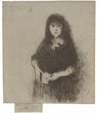 Radierung Roussel - Portrait of a Little Spanish Girl