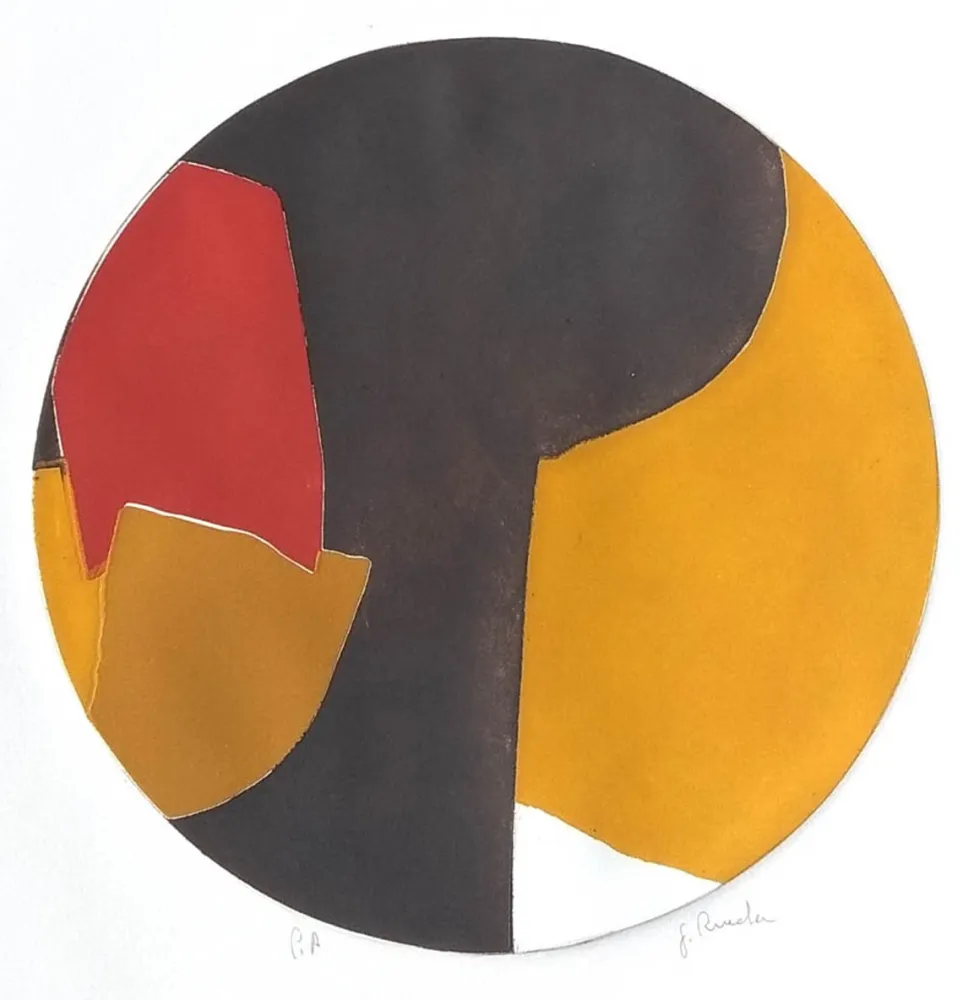 Radierung Und Aquatinta Rueda - Perfiles, siluetas y Limites III