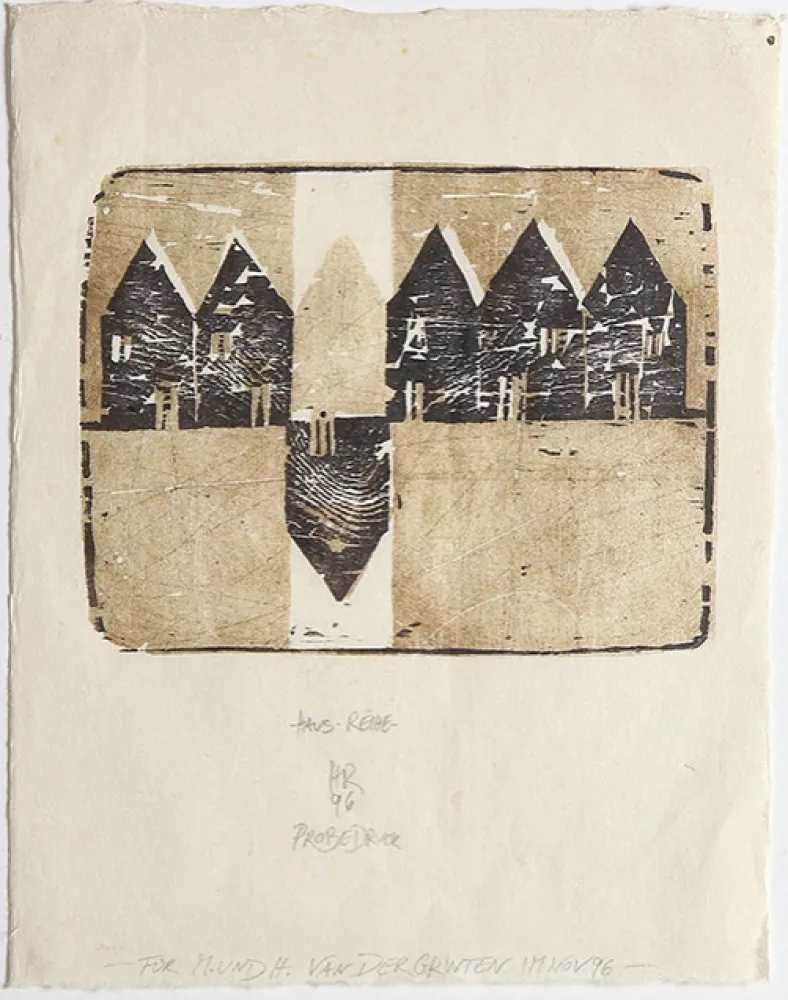 Holzschnitt Rüngeler - Haus - Reihe