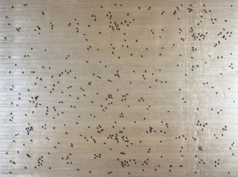 Siebdruck Ruscha - Black Ants from the Insects Portfolio