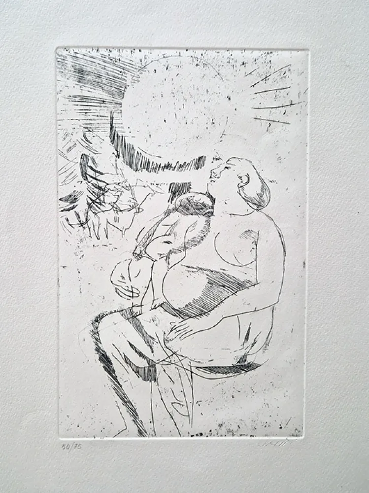 Radierung Saetti - Maternità