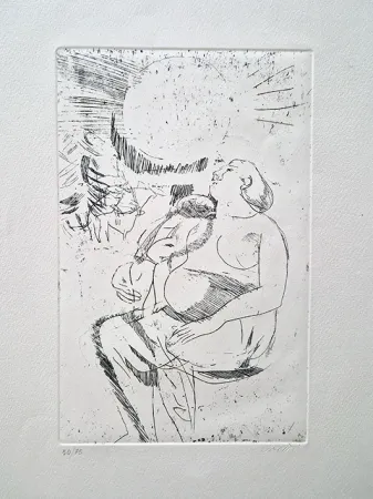 Radierung Saetti - Maternità