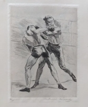 Kaltnadelradierung Saint-André - Boxeurs