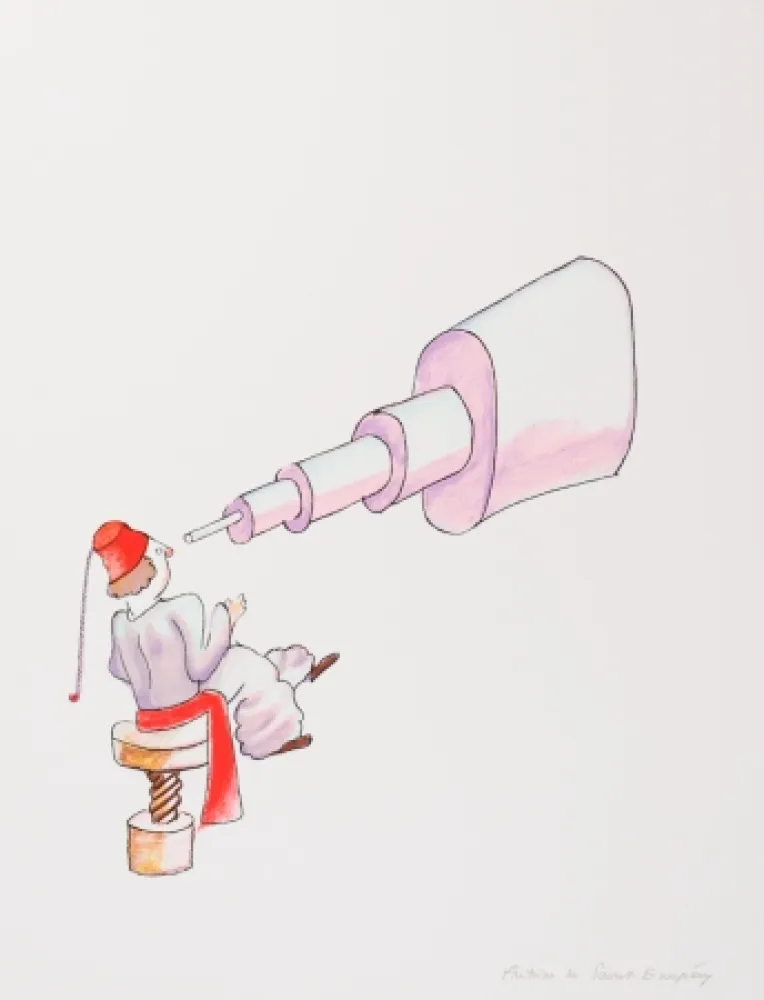 Lithographie Saint-Exupéry - L'Astronome