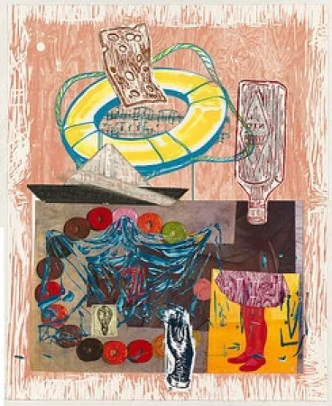 Lithographie Salle - Up and down