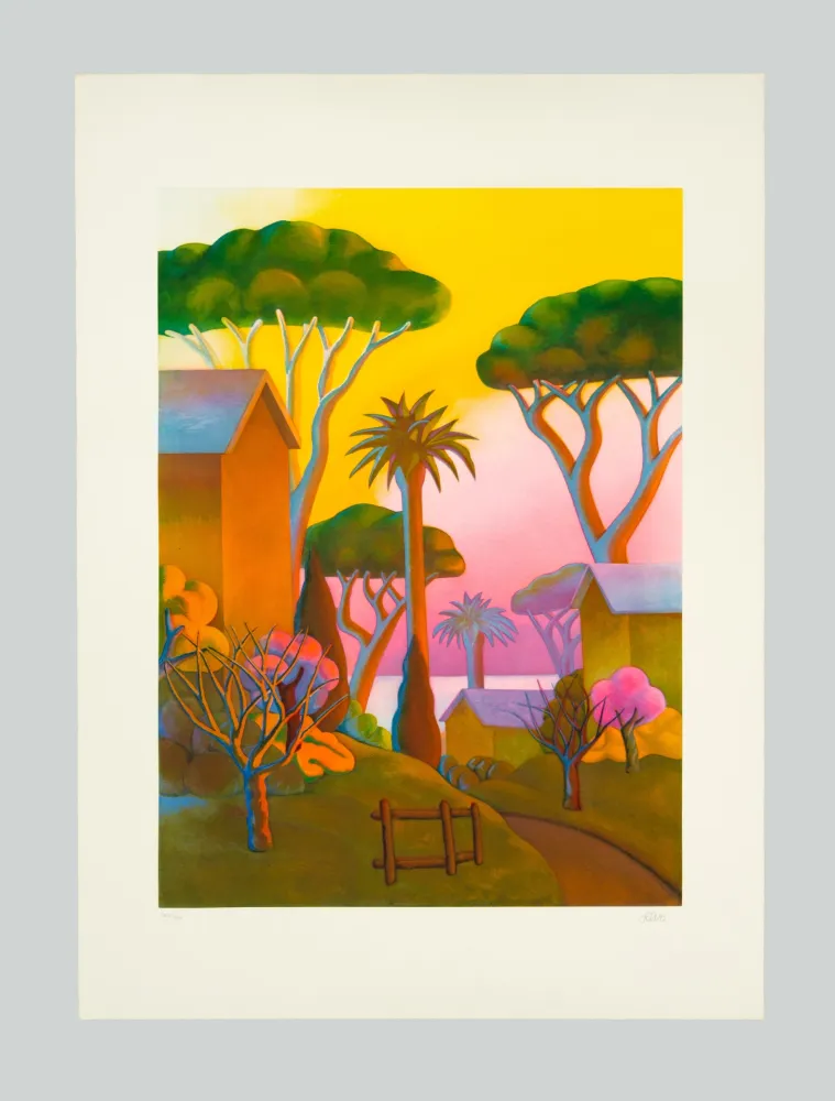 Radierung Und Aquatinta Salvo - Paesaggio tropicale