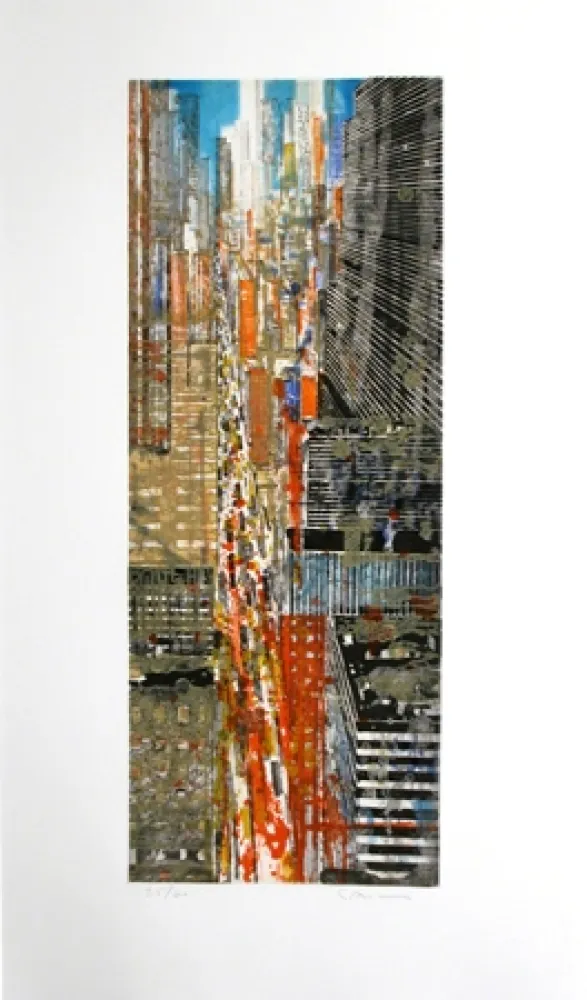 Radierung Und Aquatinta Salzmann - New York 5ème Avenue.