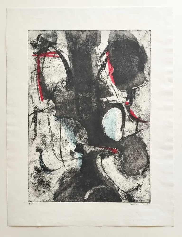 Radierung Und Aquatinta Santomaso - Senza titolo