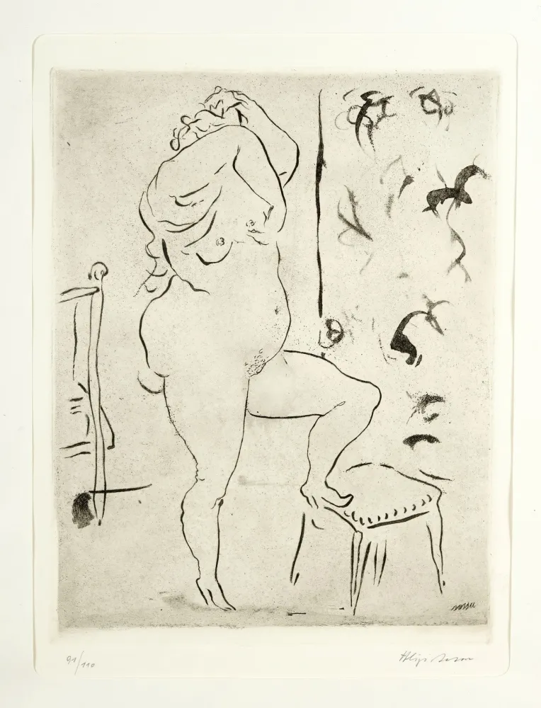 Radierung Und Aquatinta Sassu - Spogliarello